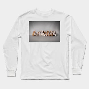 Eight Bulldog puppies Long Sleeve T-Shirt